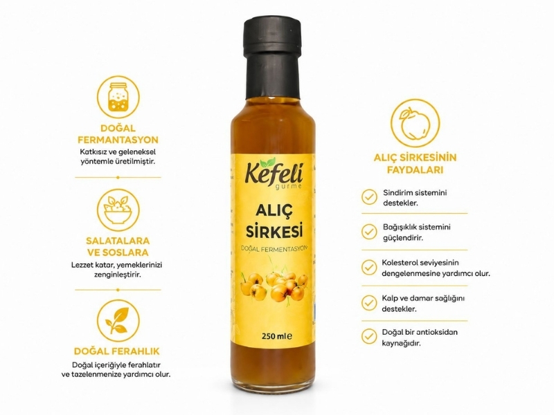 Elma ve Alıç Sirkesi Doğal Fermantasyon 2'li Set 250ml - Görsel 4